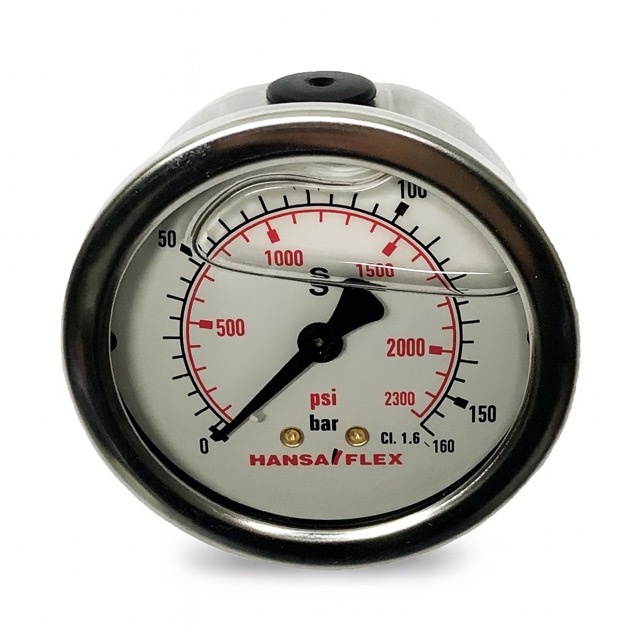 MANOMETR GLICERYNOWY 0–160 BAR — TYLNY PRZYŁĄCZ