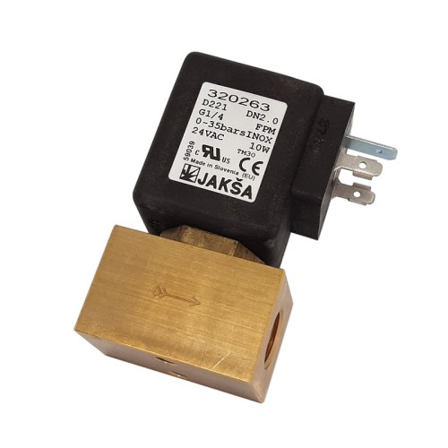 Elektrozawór Jaksa D221 0-35bar G1/4'' FPM inox 24V AC (320263)
