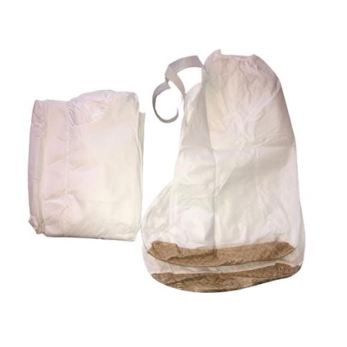 JEDNORAZOWY KOMBINEZON OCHRONNY KAT. III TYP 5B-6B Z BUTAMI Z PODESZWĄ ANTYPOŚLIZGOWĄ 