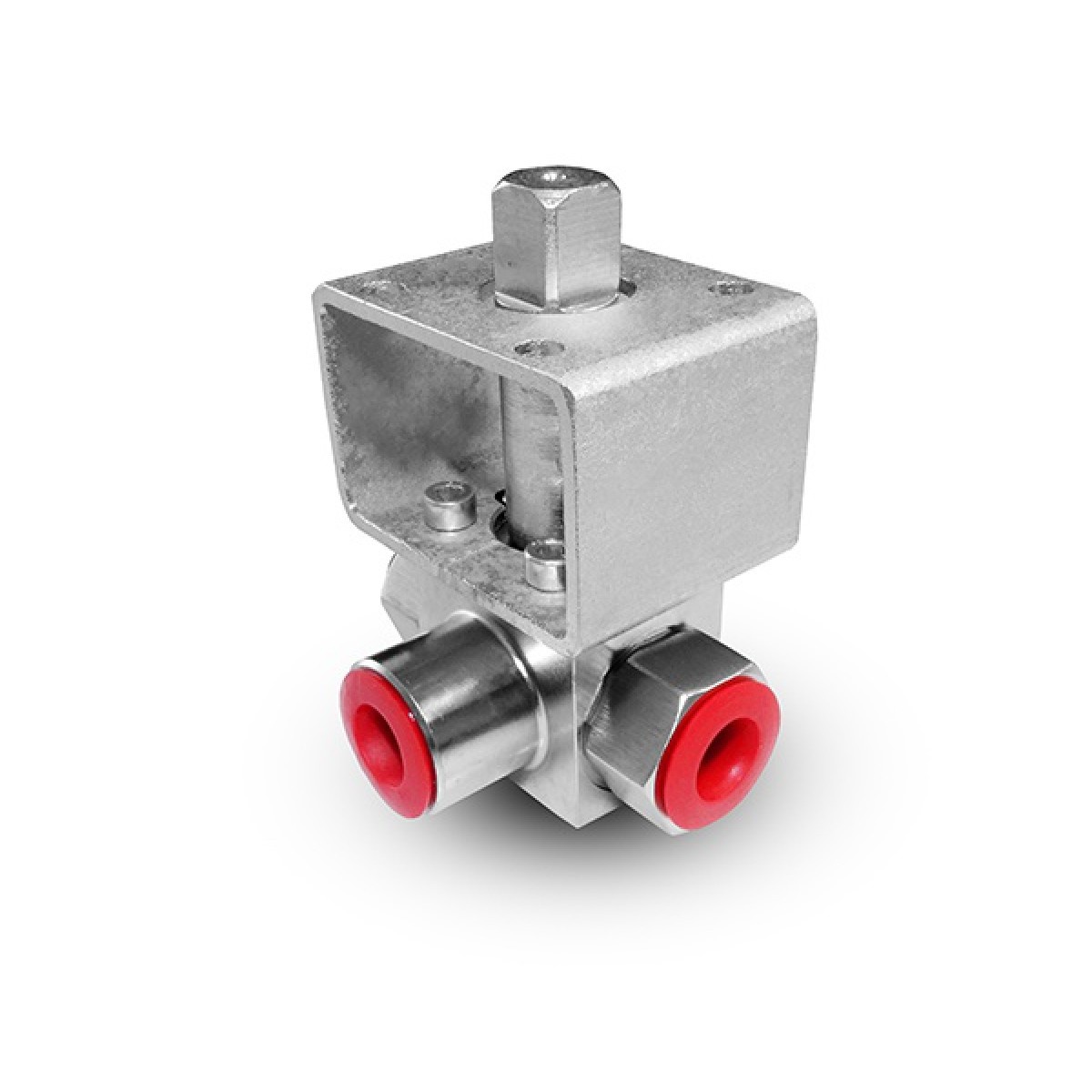 ZAWÓR KULOWY TRÓJDROGOWY WYSOKOCIŚNIENIOWY 1/4" SS304 HB23 ISO5211